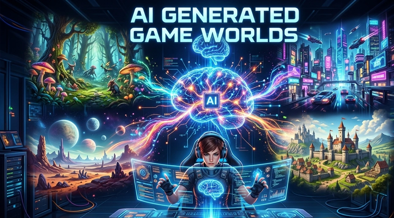 AI generated game worlds